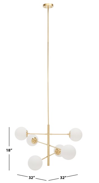 Safavieh Bassett Chandelier , CHA7003 - Gold