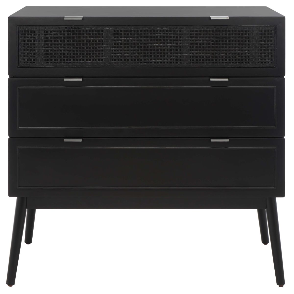 Baisley 3 Drawer Rattan Chest | Safavieh - CHS5000 - Black