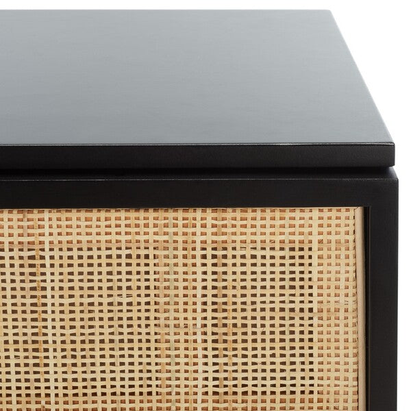 Zadie 3 Drawer Rattan Chest | Safavieh - CHS5004 - Black / Black