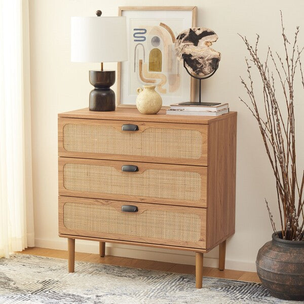 Irelia 3 Drawer Chest, CHS9602 | Safavieh - Oak