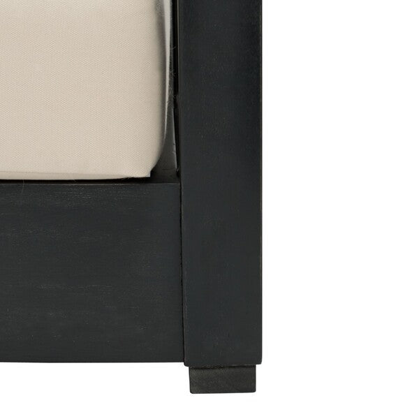 Montford 2-Seat Bench | Safavieh Couture - Black / White