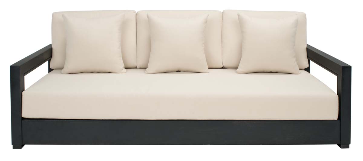 Montford 3-Seat Sofa | Safavieh Couture - Black / White