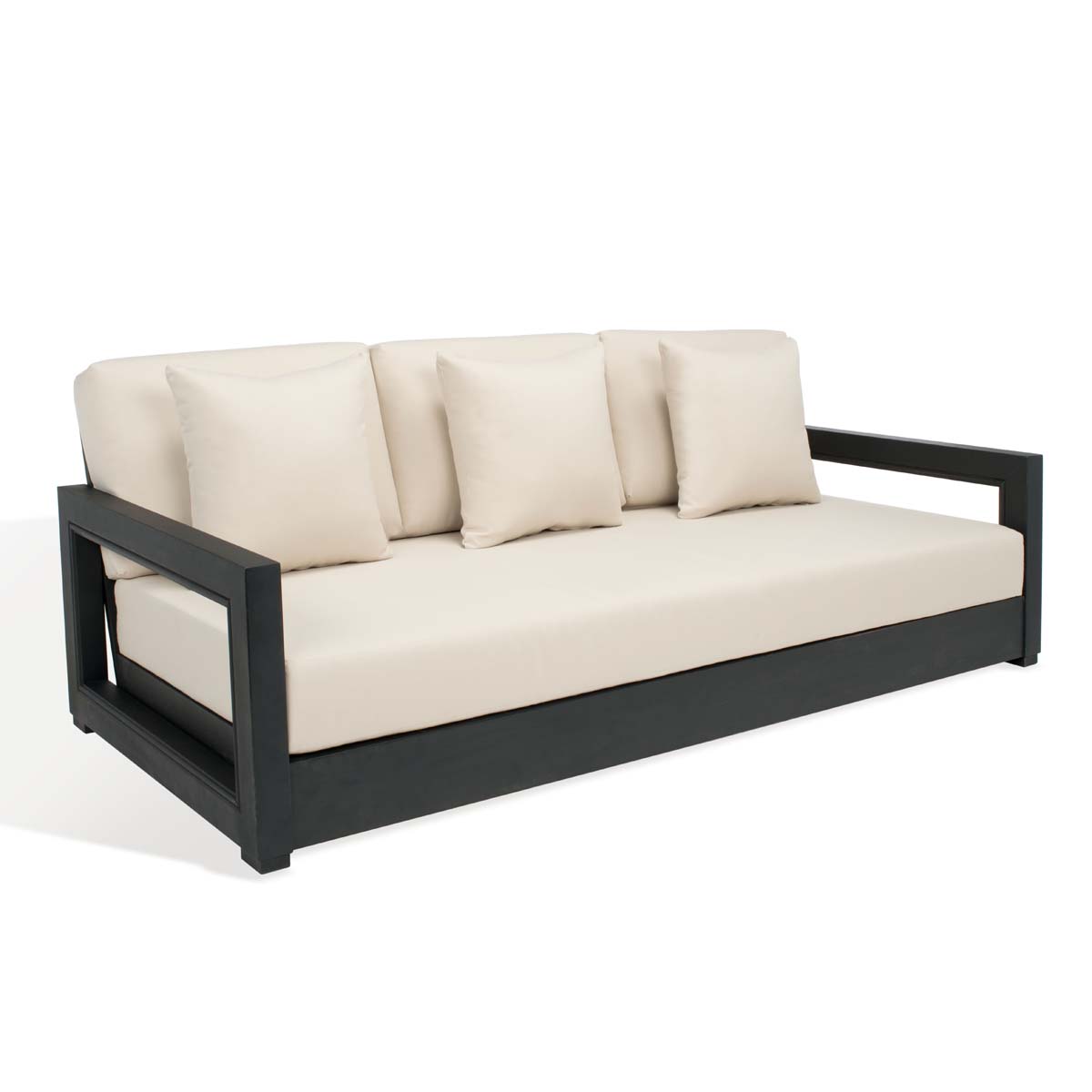 Montford 3-Seat Sofa | Safavieh Couture - Black / White