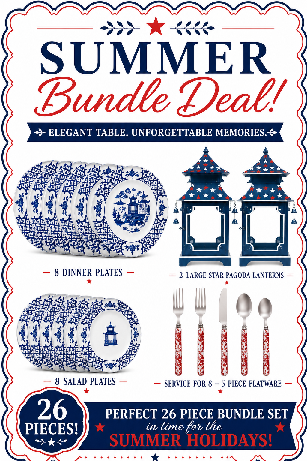Large Americana Summer Entertaining Bundle