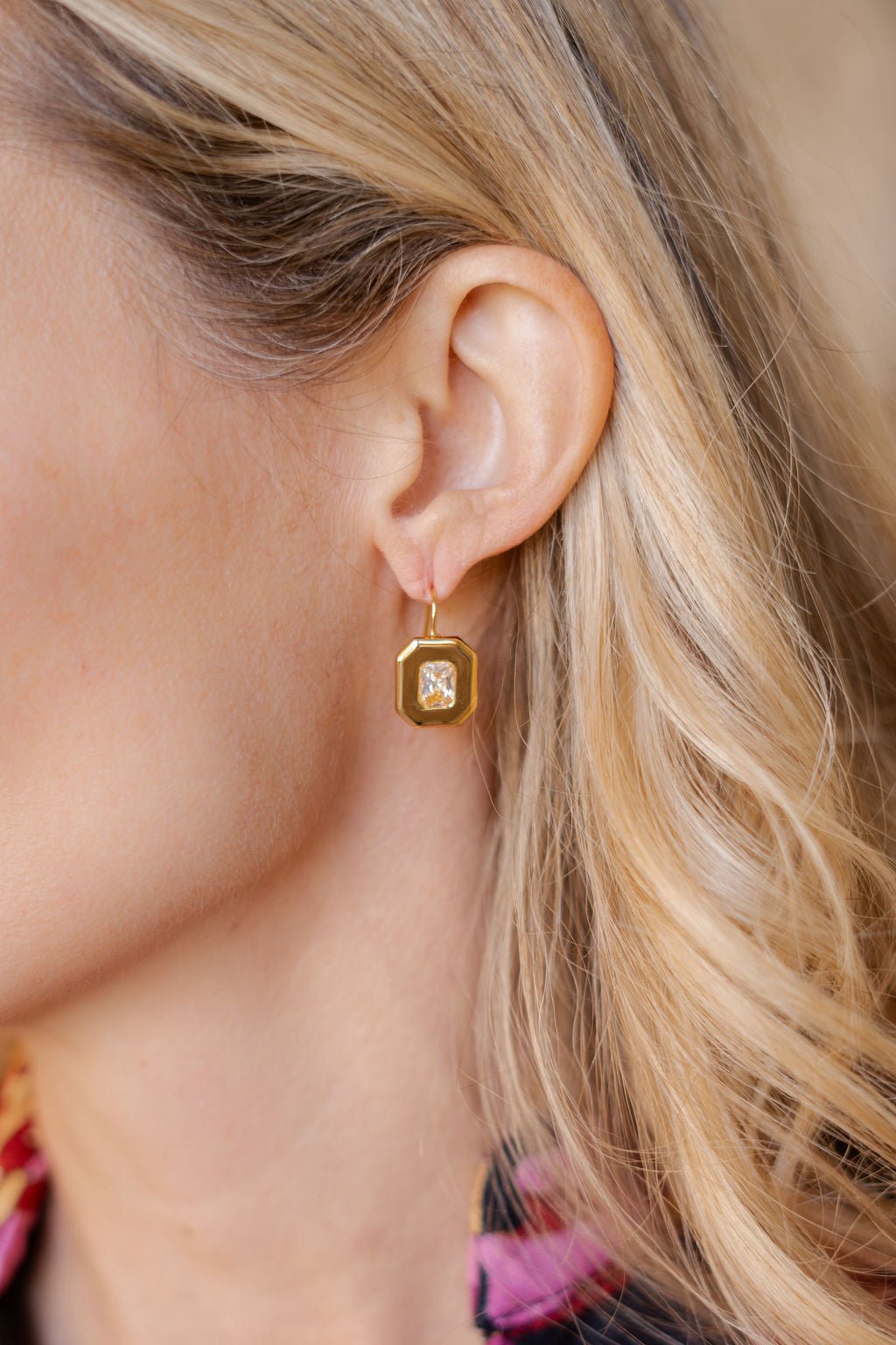 Darby Hook Back Bezel - 18k Gold Plated - Darby Clark Collection