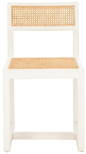 Bernice Cane Dining Chair, DCH9502 | Safavieh - White/Natural