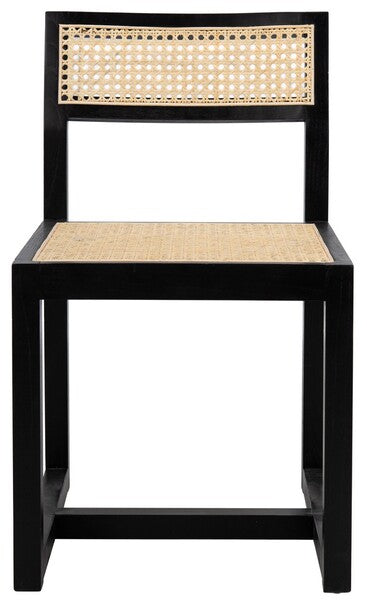 Bernice Cane Dining Chair, DCH9502 | Safavieh - Black/Natural