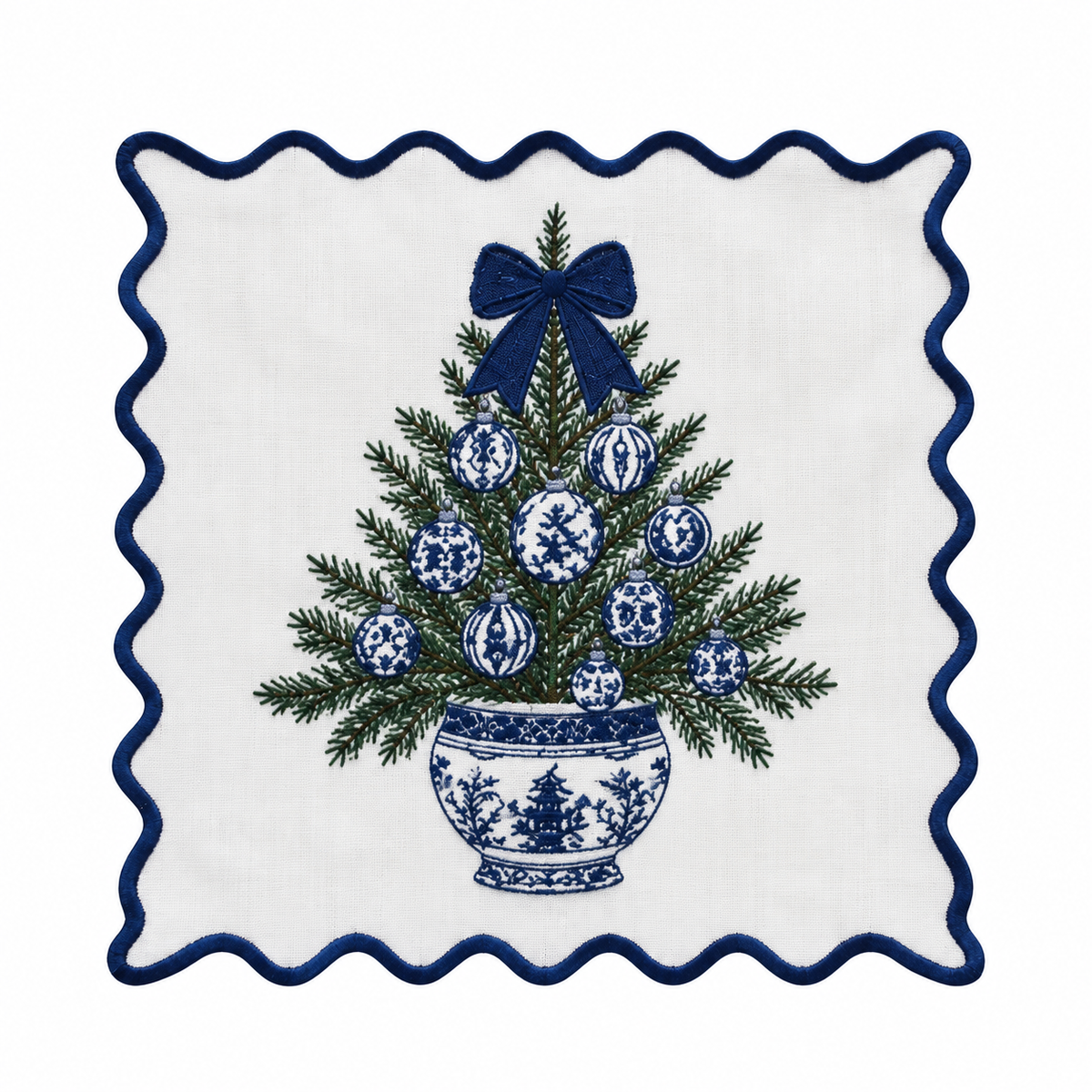4 Style Blue & White Chinoiserie Cocktail Napkin