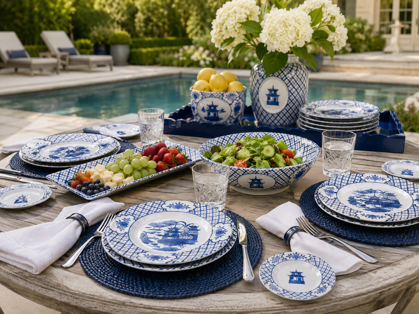 Original Melamine Bundle with Navy Lacquer Tray