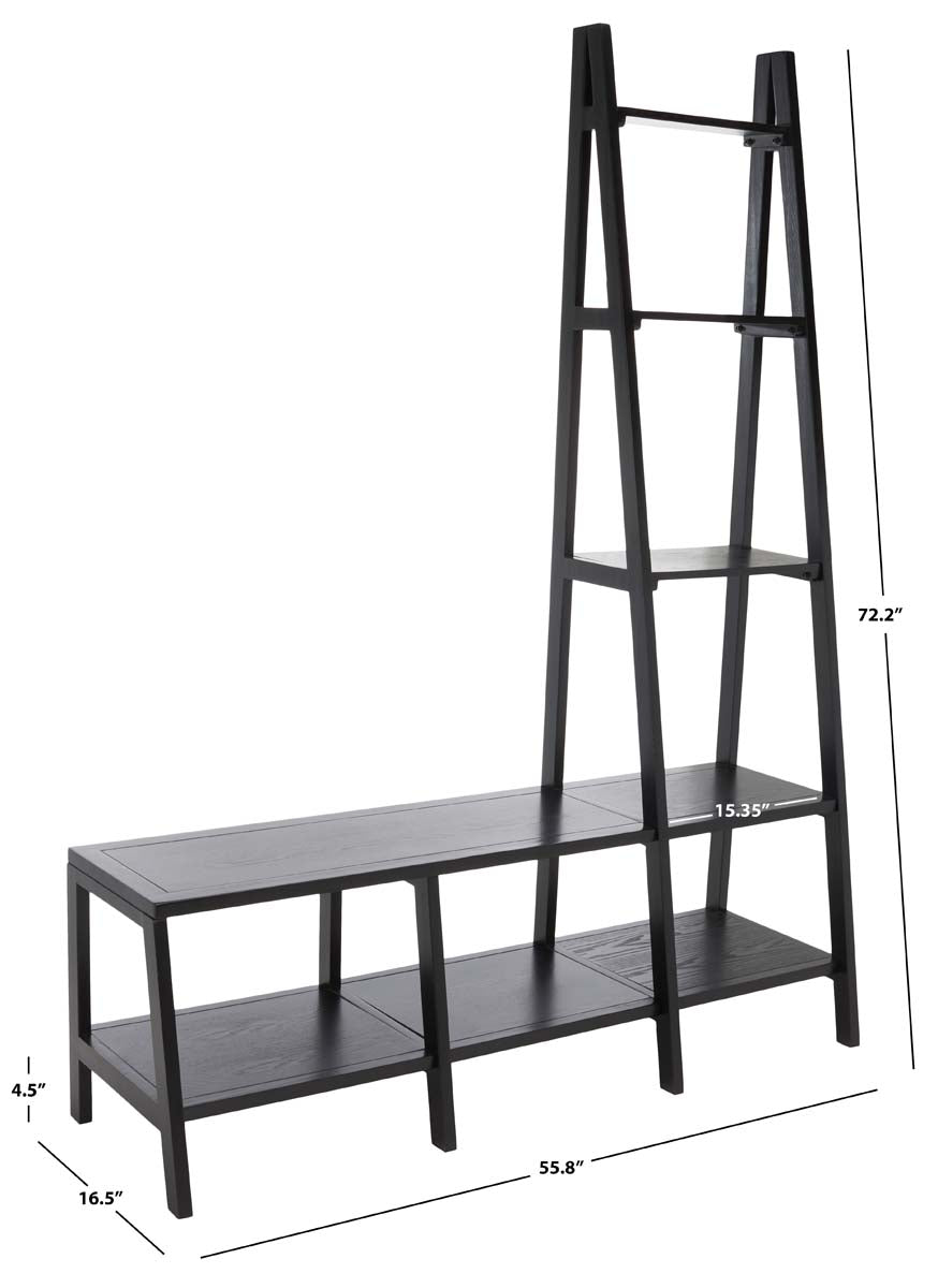 Elwin 7 Shelf Etagere | Safavieh - Black