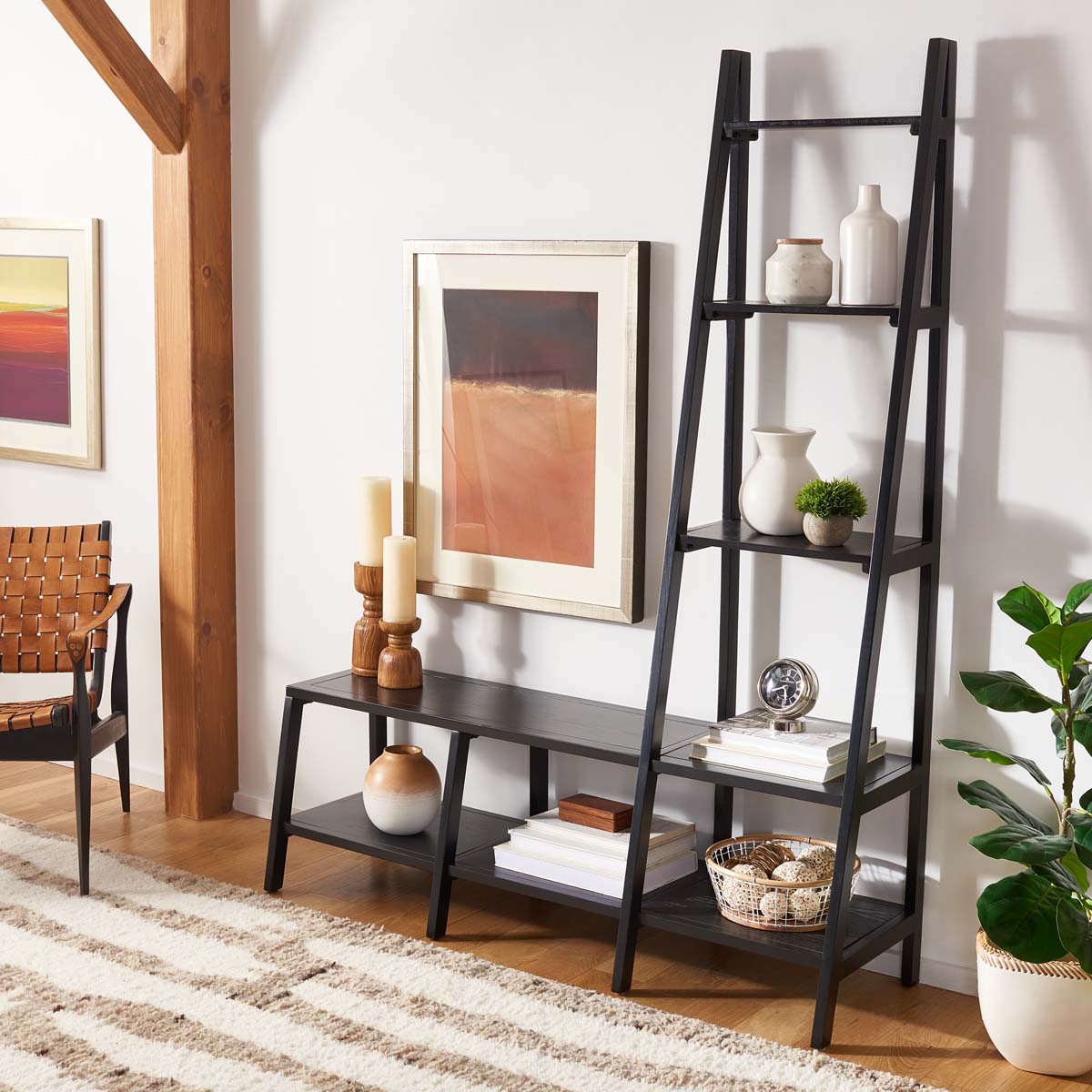 Elwin 7 Shelf Etagere | Safavieh - Black