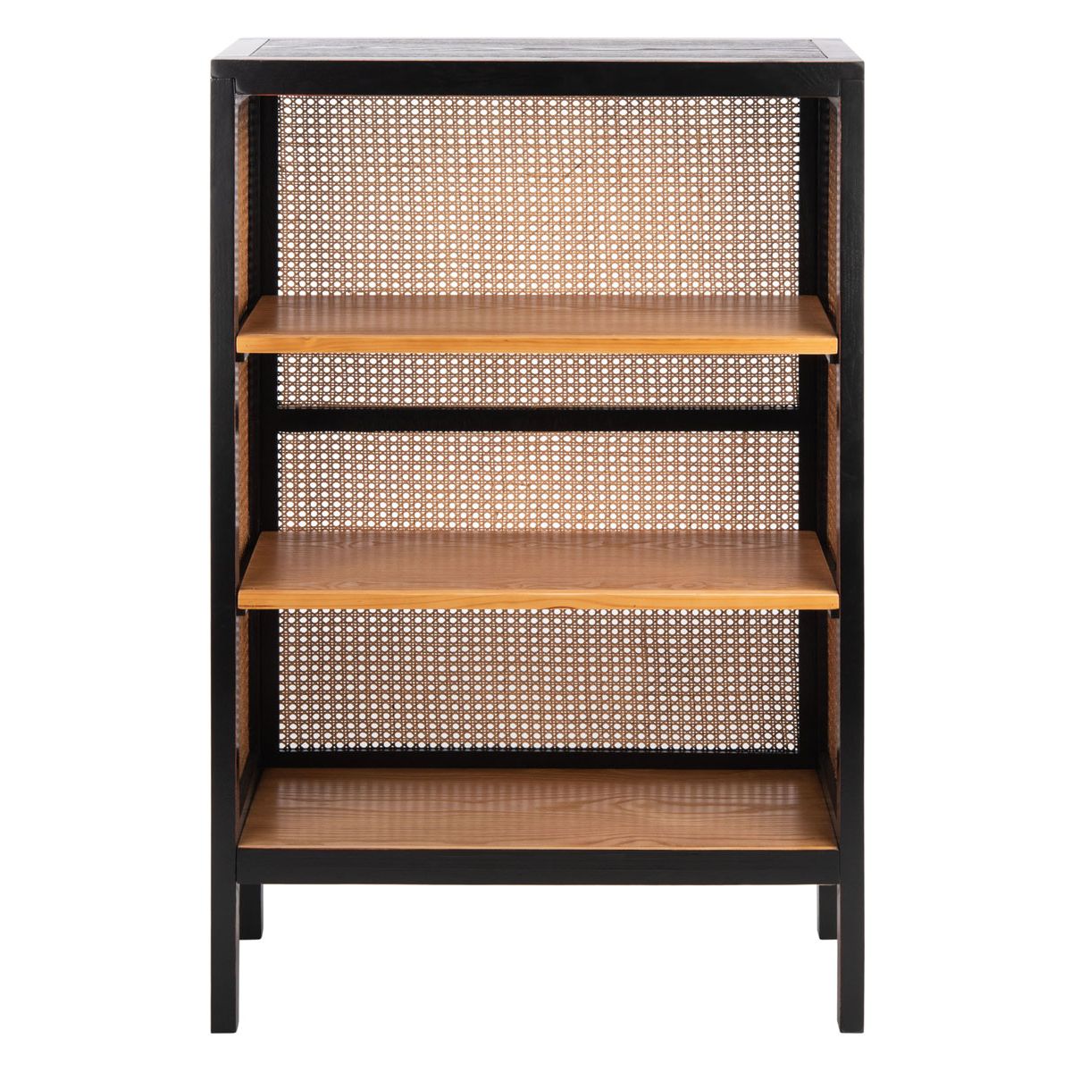 Franz 3 Shelf Cane Back Etagere | Safavieh - ETG2103