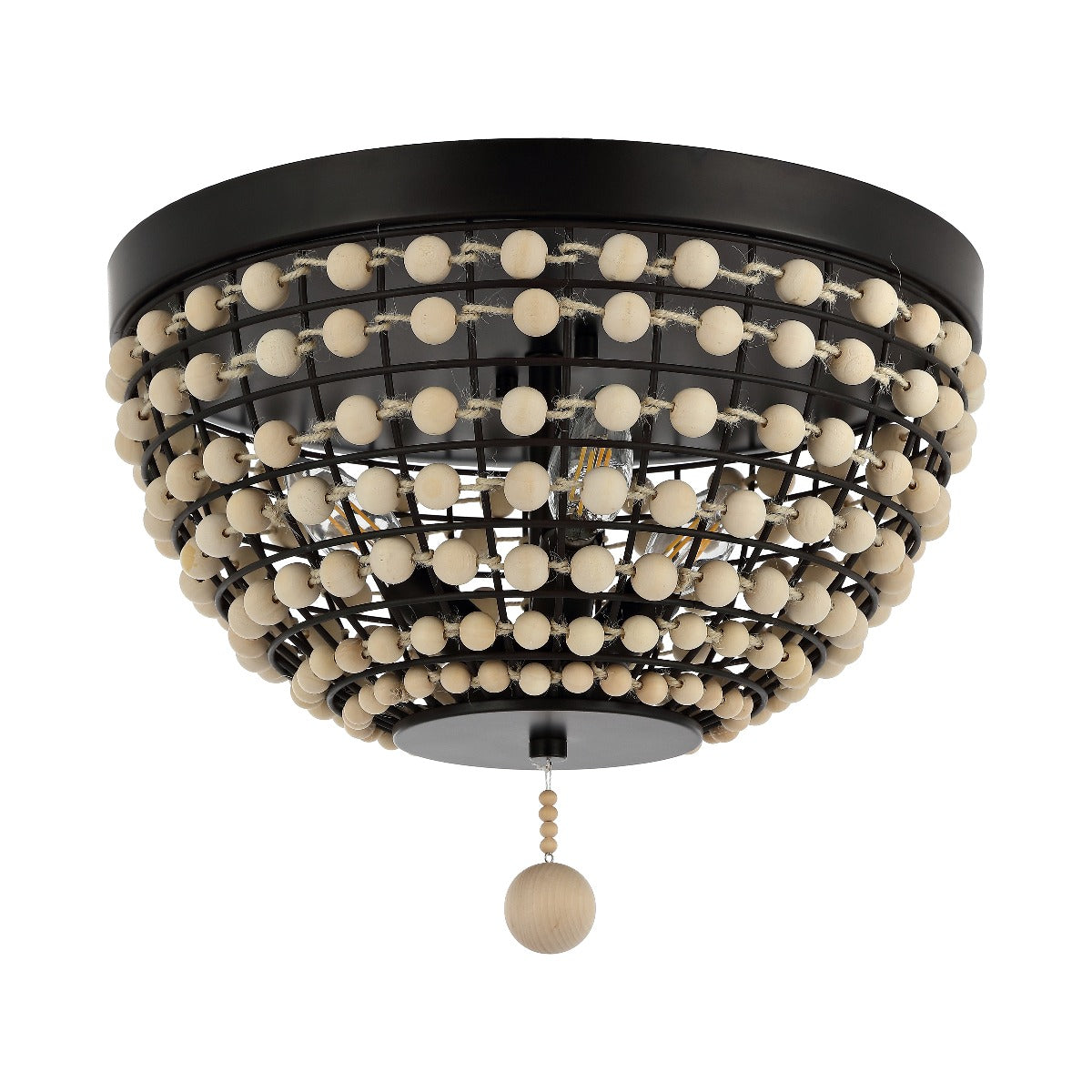 Safavieh Bolson Chandelier, Natural Wood/Oil, FLU4099 - Rubbed Bronze