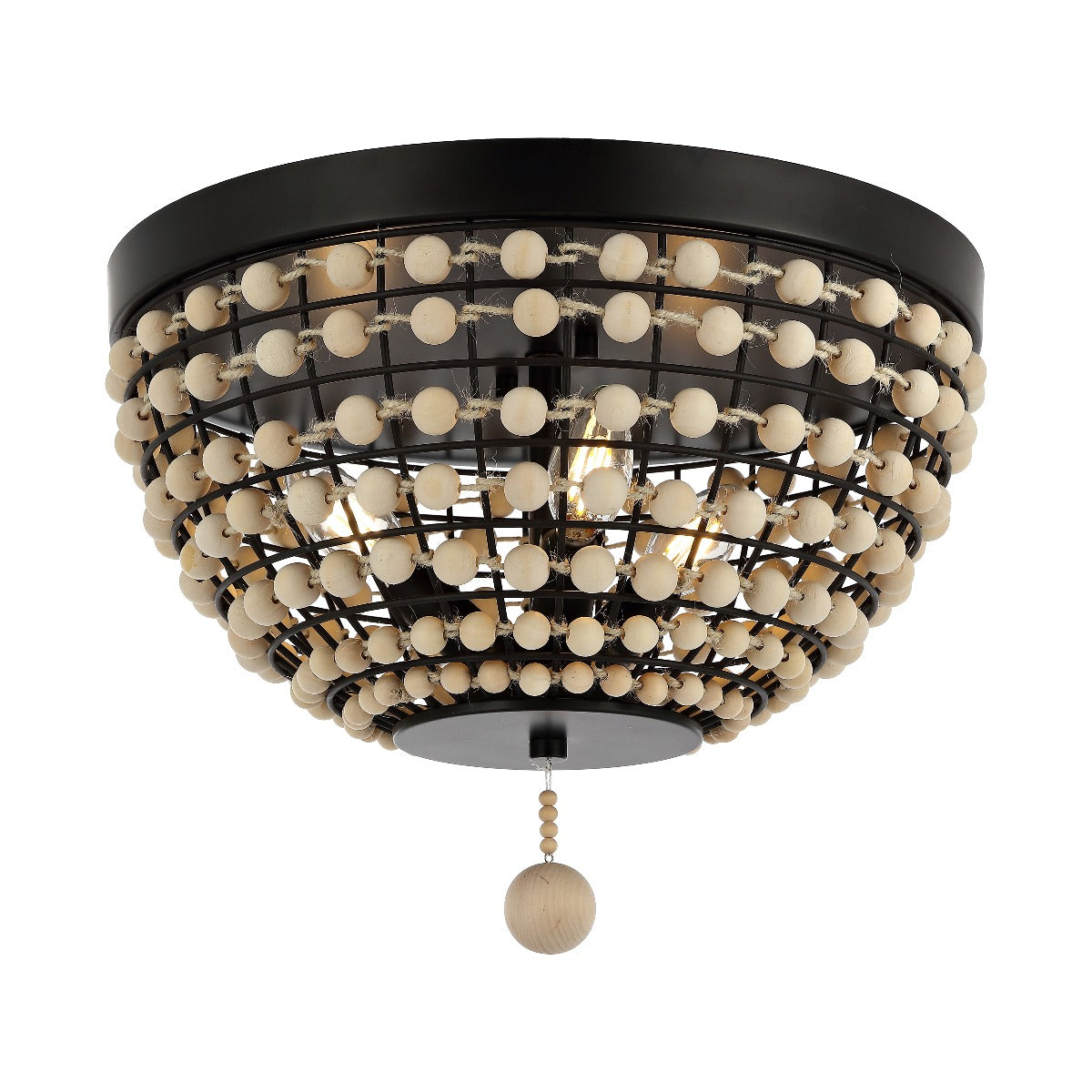 Safavieh Bolson Chandelier, Natural Wood/Oil, FLU4099 - Rubbed Bronze