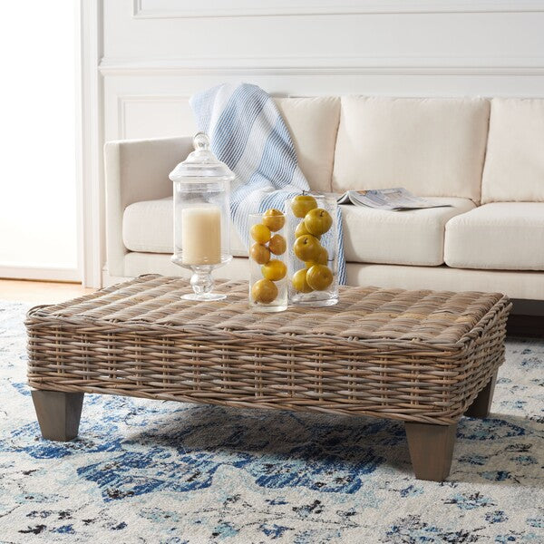 Leary Coffee Table, FOX6528 | Safavieh - Natural Unfinished