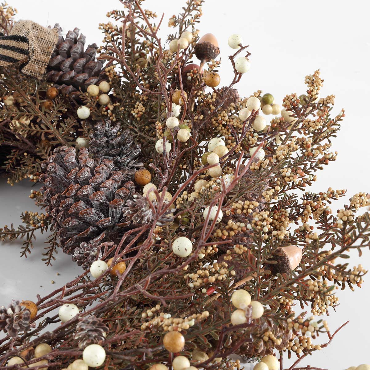 Faux 31 Inch Berry & Pine Cone Wreath W/ Bow | Safavieh - FXP1055 - Multi