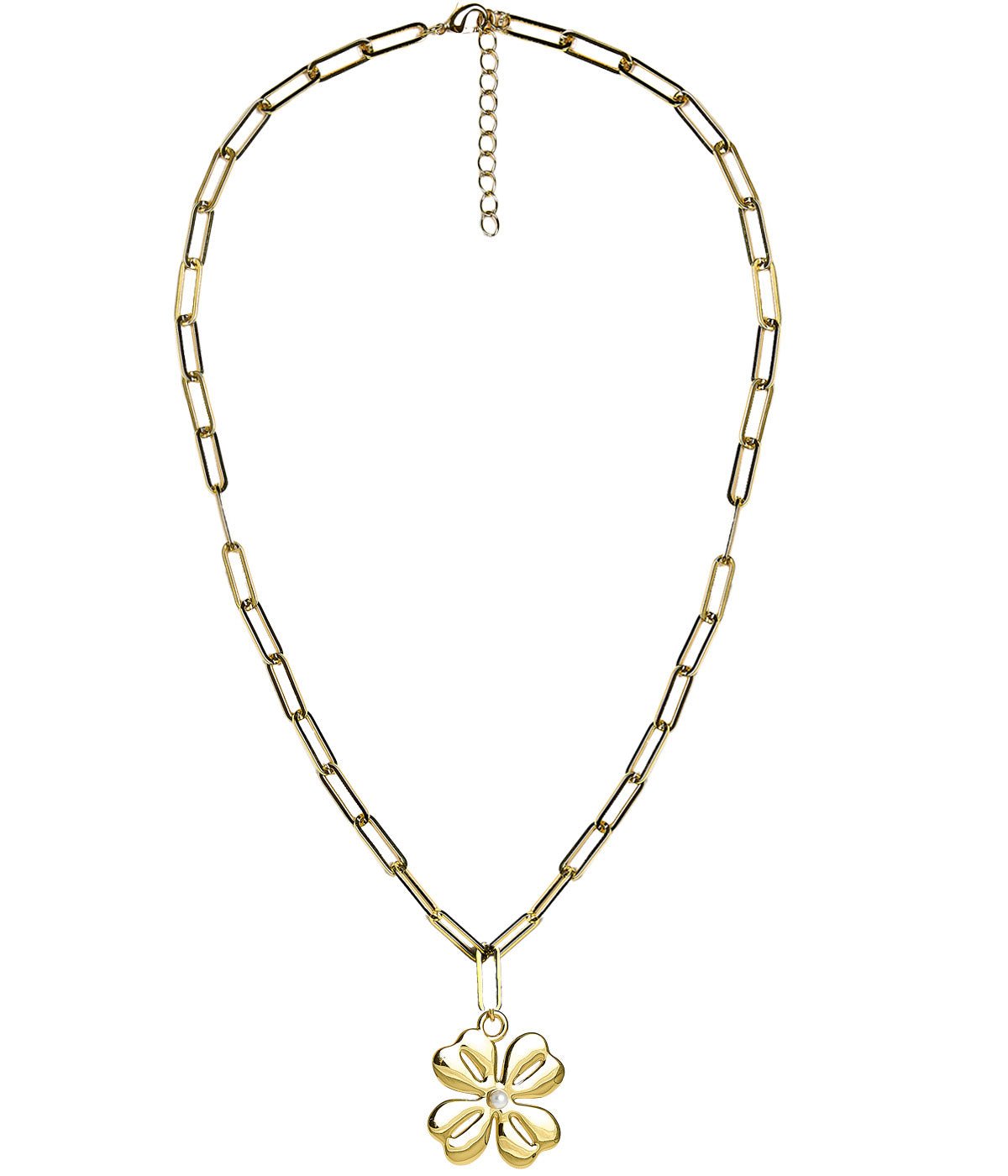 Grace Necklace - 18k Plated Paper Clip Chain-Kristin Kennedy Collection