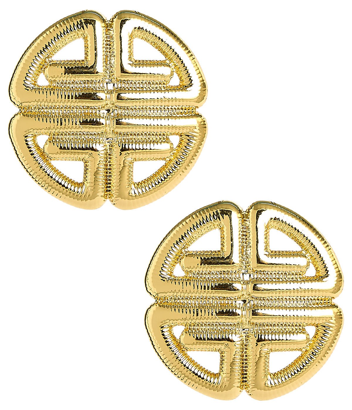 Greek Gold Key Stud - Earrings