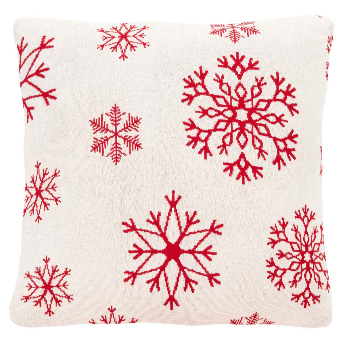 Snow Flake Pillow | Safavieh - HOL3003 - Red