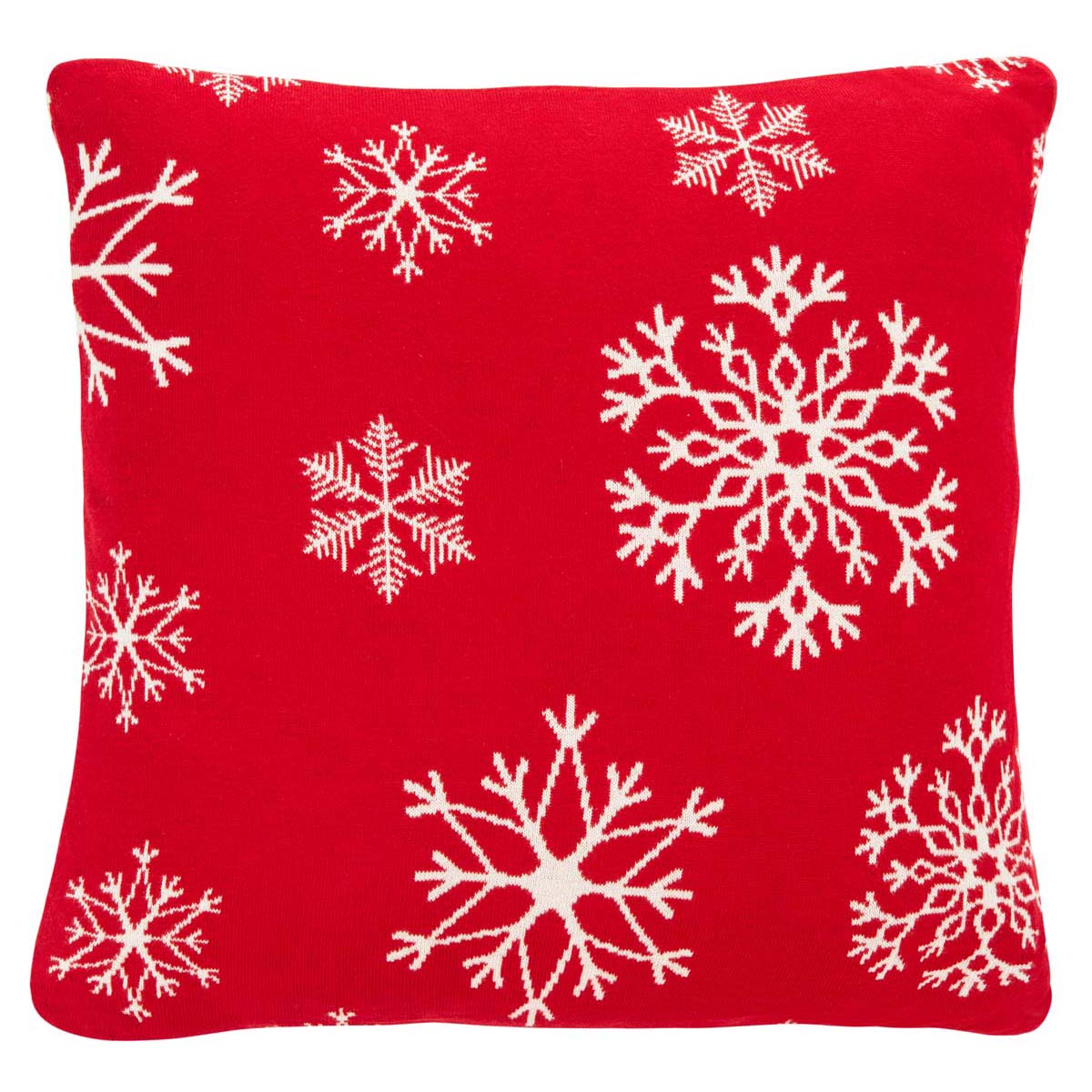 Snow Flake Pillow | Safavieh - HOL3003 - Red