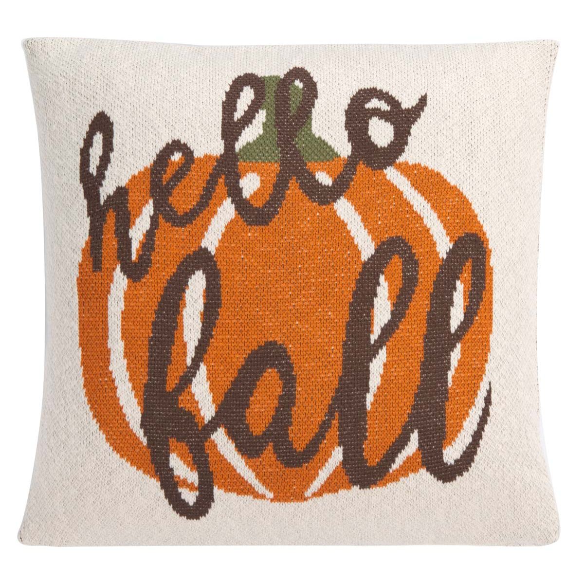 Hello Fall Pillow | Safavieh - HOL3204 - Beige / Orange