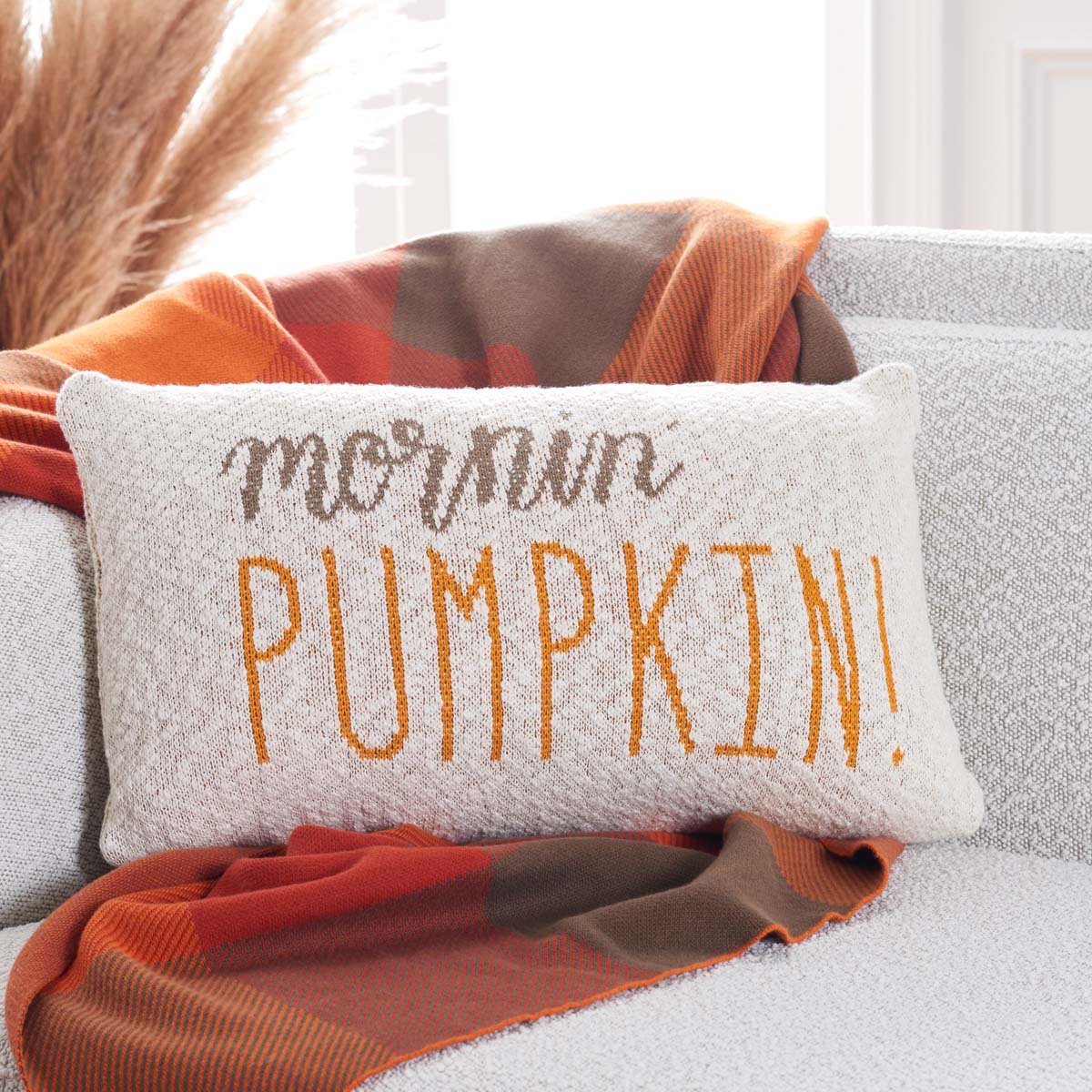 Mornin Pumpkin Pillow | Safavieh - HOL3207 - Beige