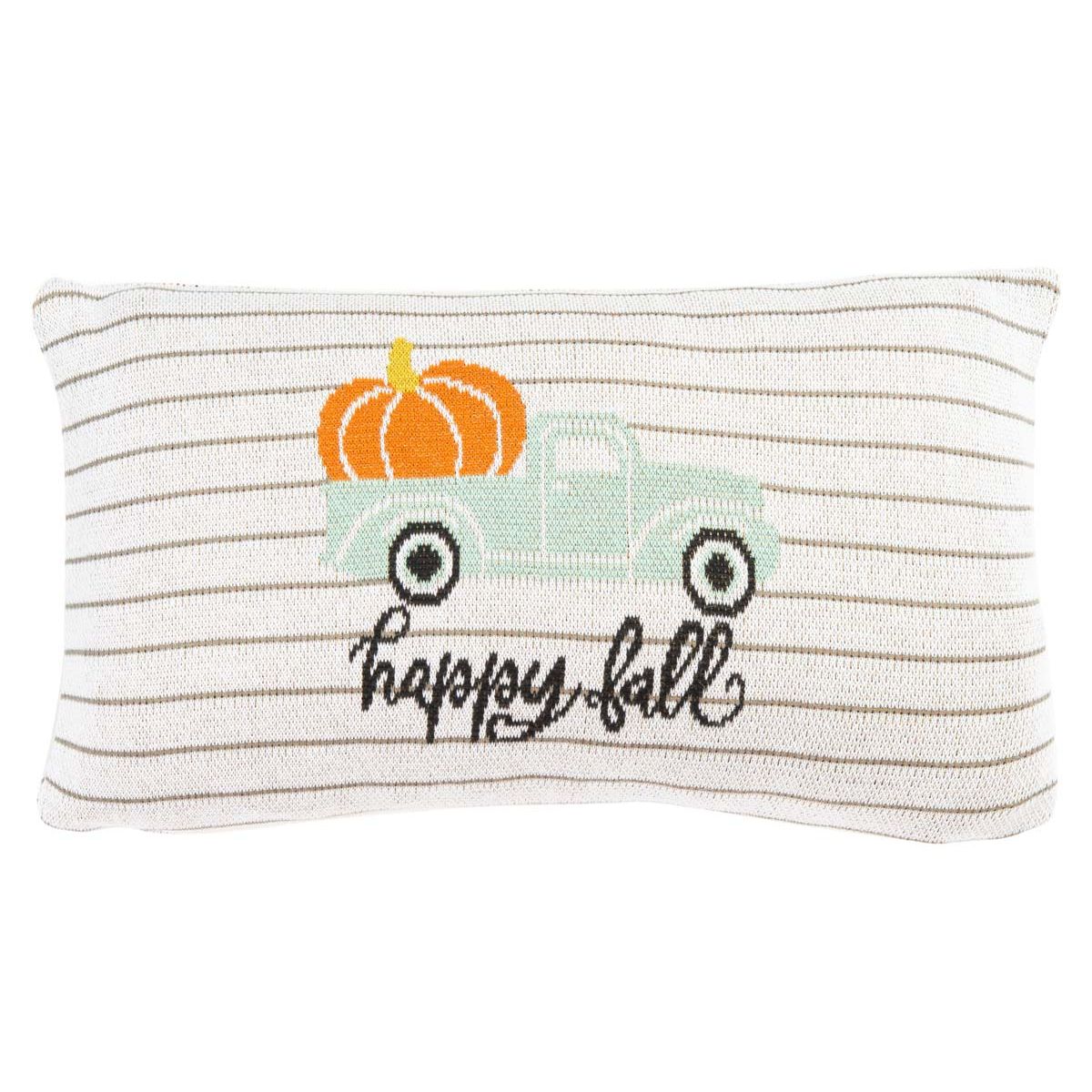 Pumpkin Truck Pillow | Safavieh - HOL2502 - Multi