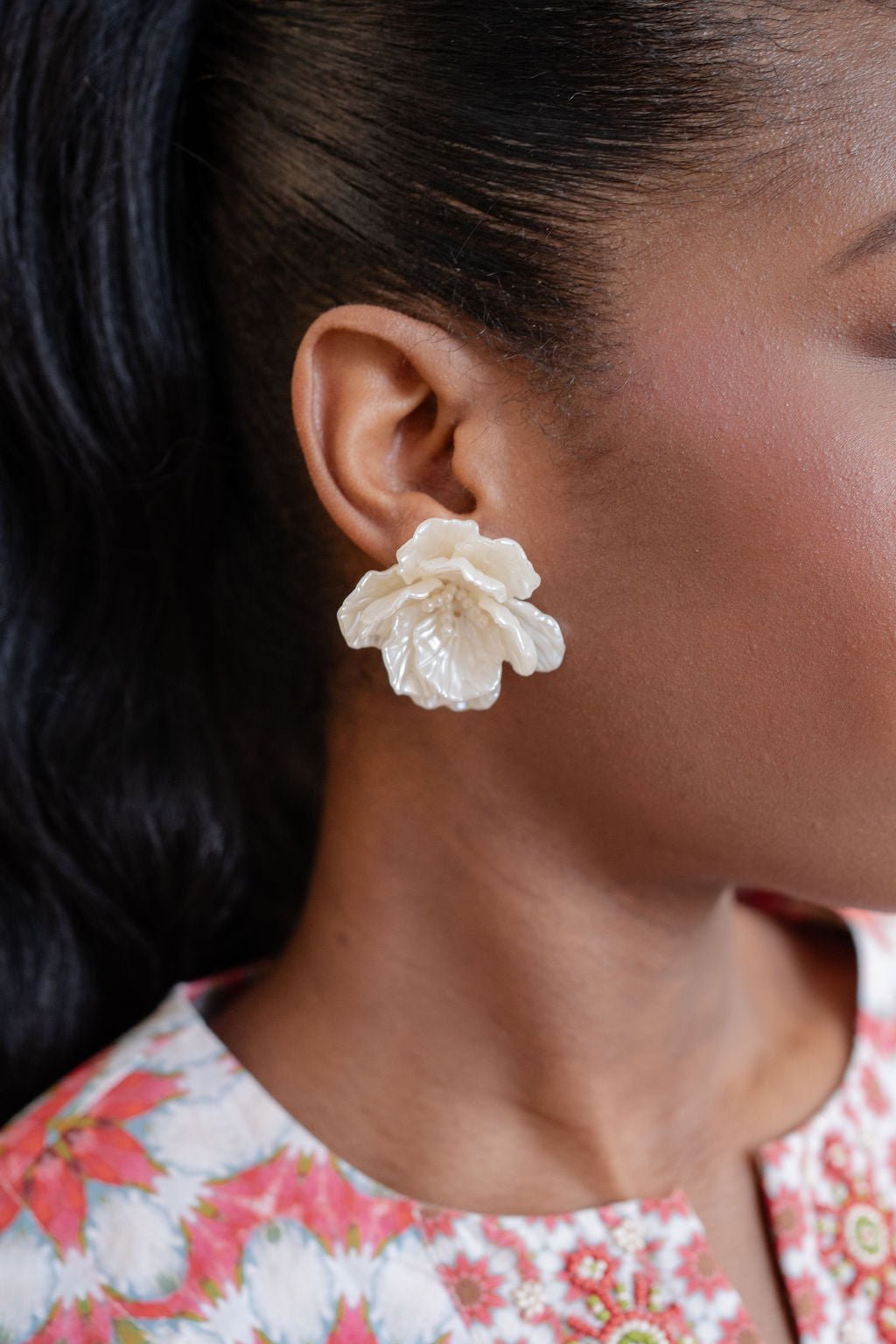 Jules Acrylic Flower Earring