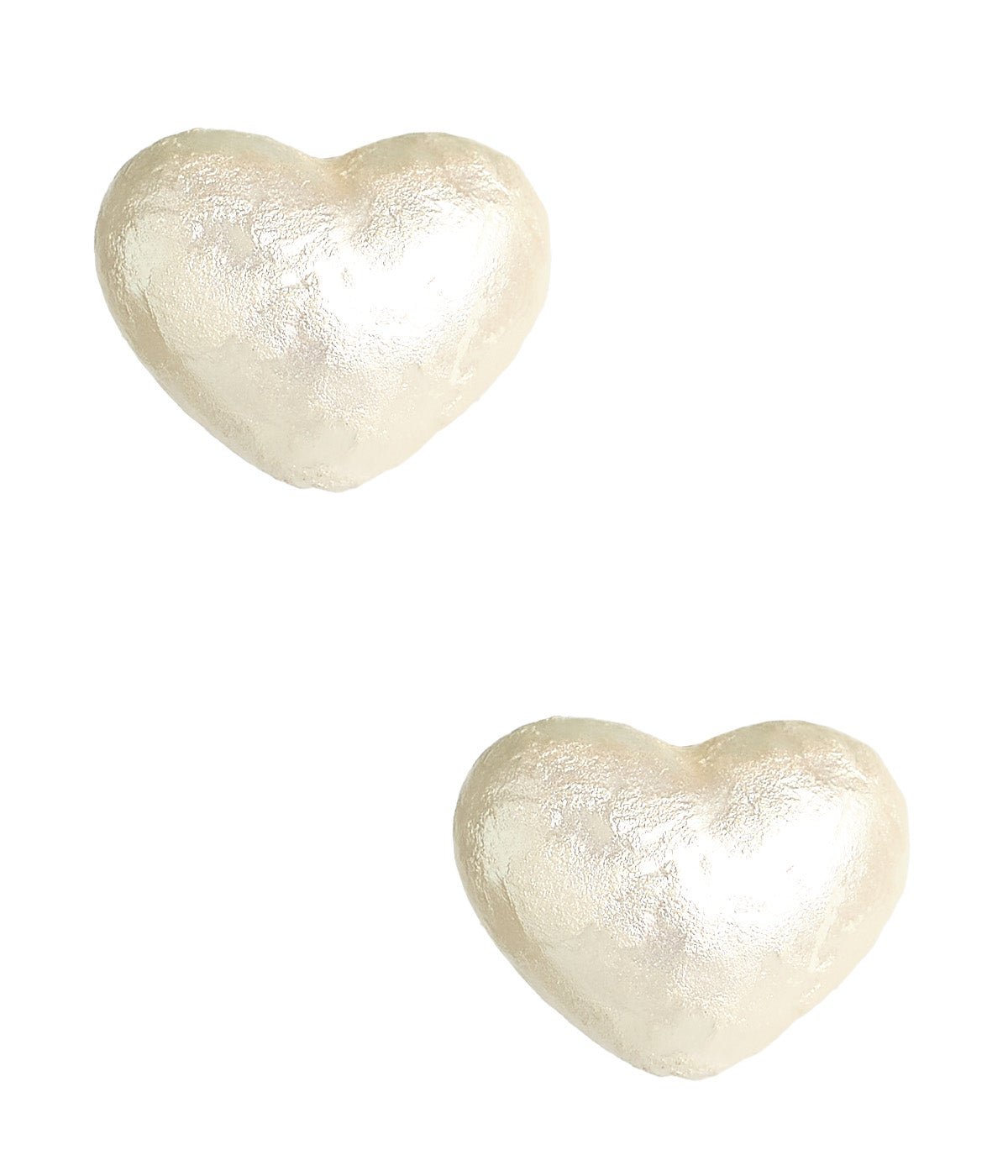 Lainey Heart - Cotton Pearl Studs - 18k Gold Plated
