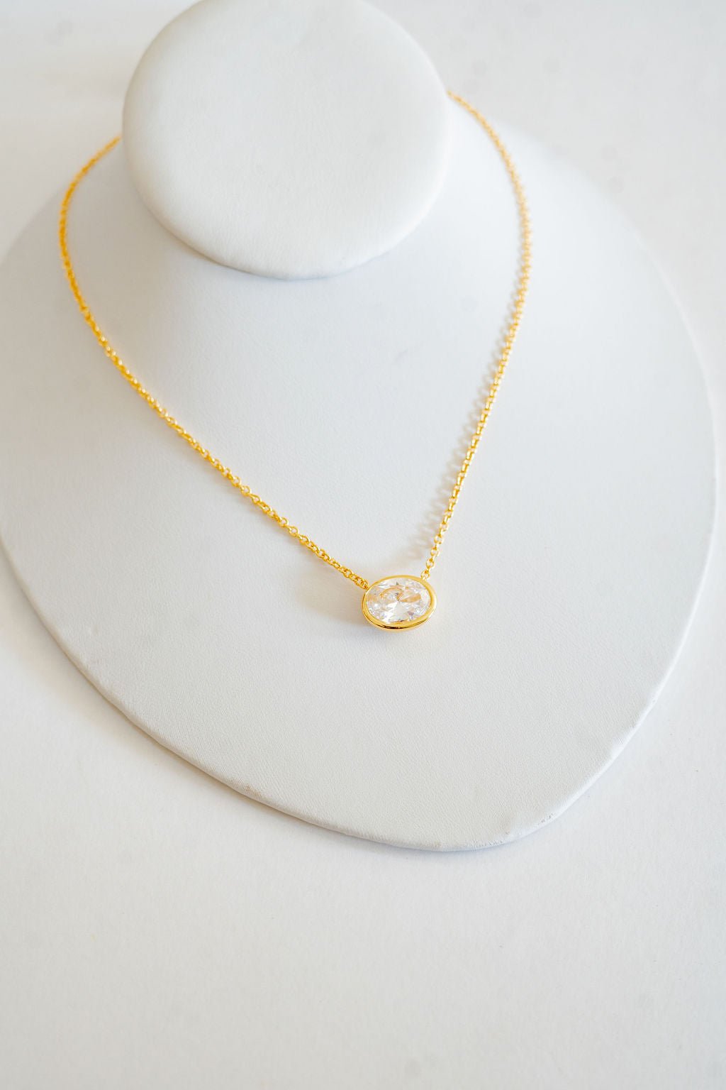 Large Oval Bezel Necklace