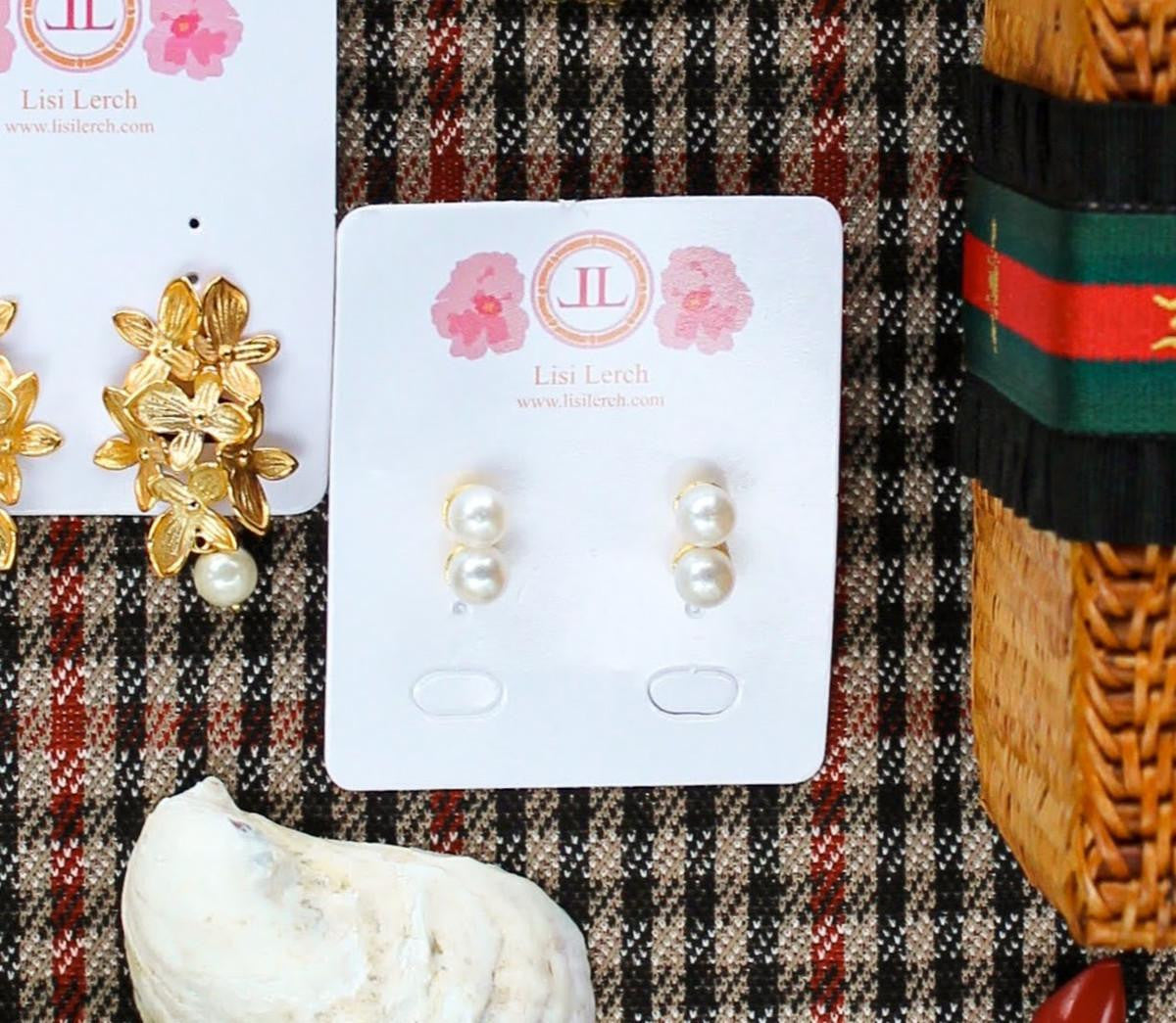 Belle - Double Pearl earrings