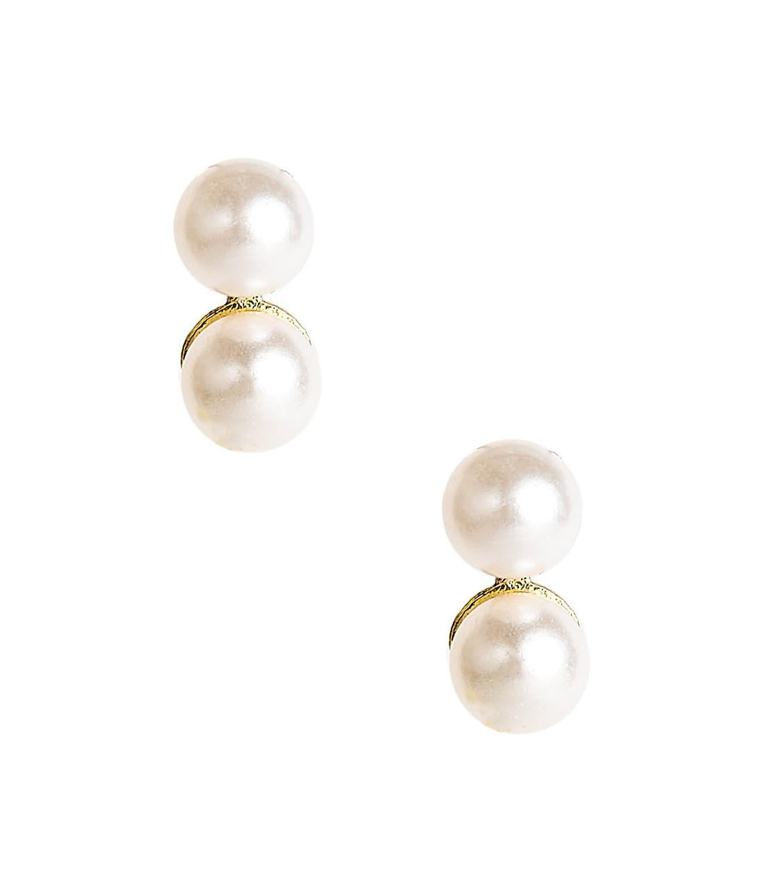 Belle - Double Pearl earrings