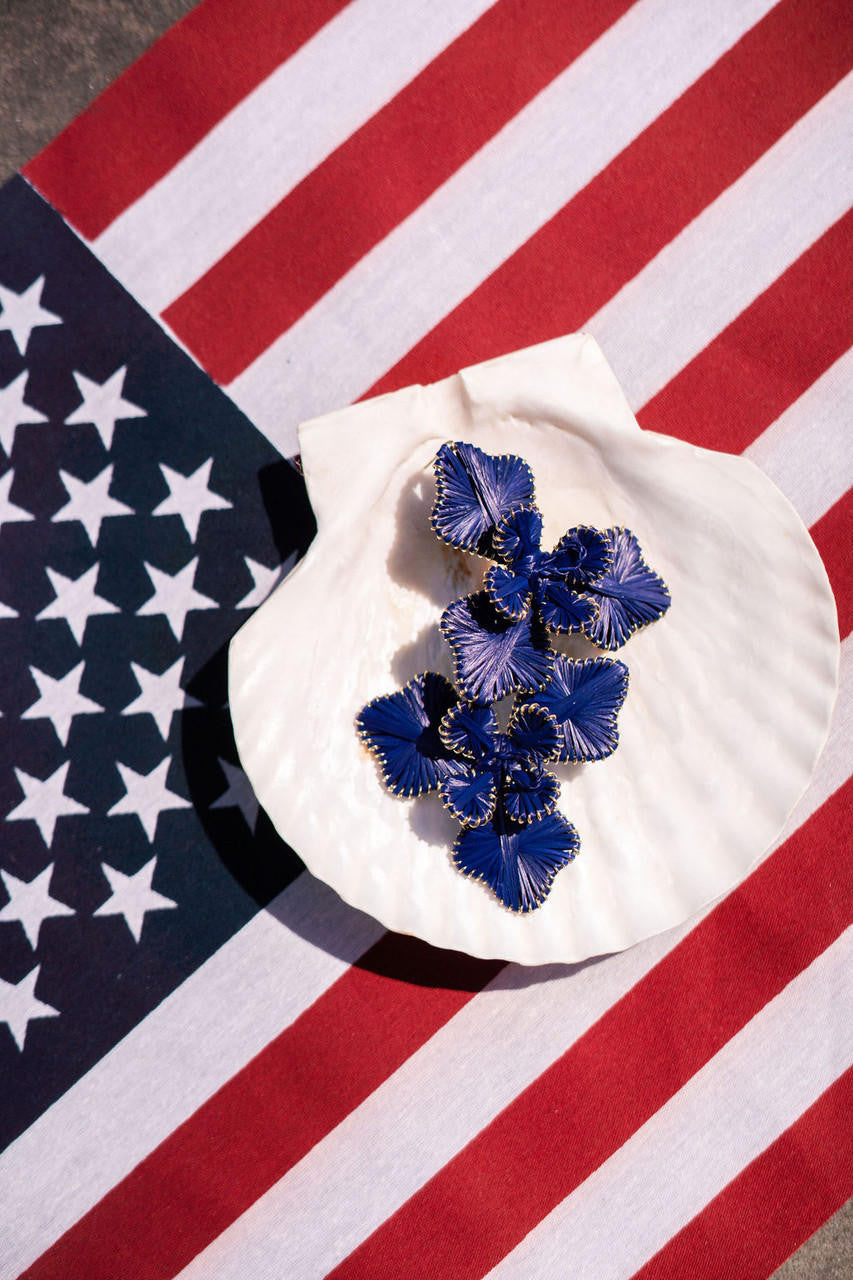 Kaia - Raffia Flower Earring