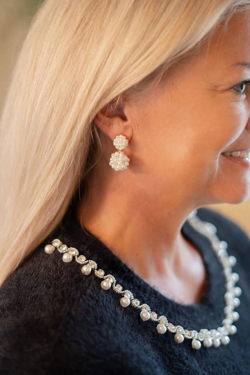 Kate Cluster Pearl Small - Earrings - Belle of  the Ball
