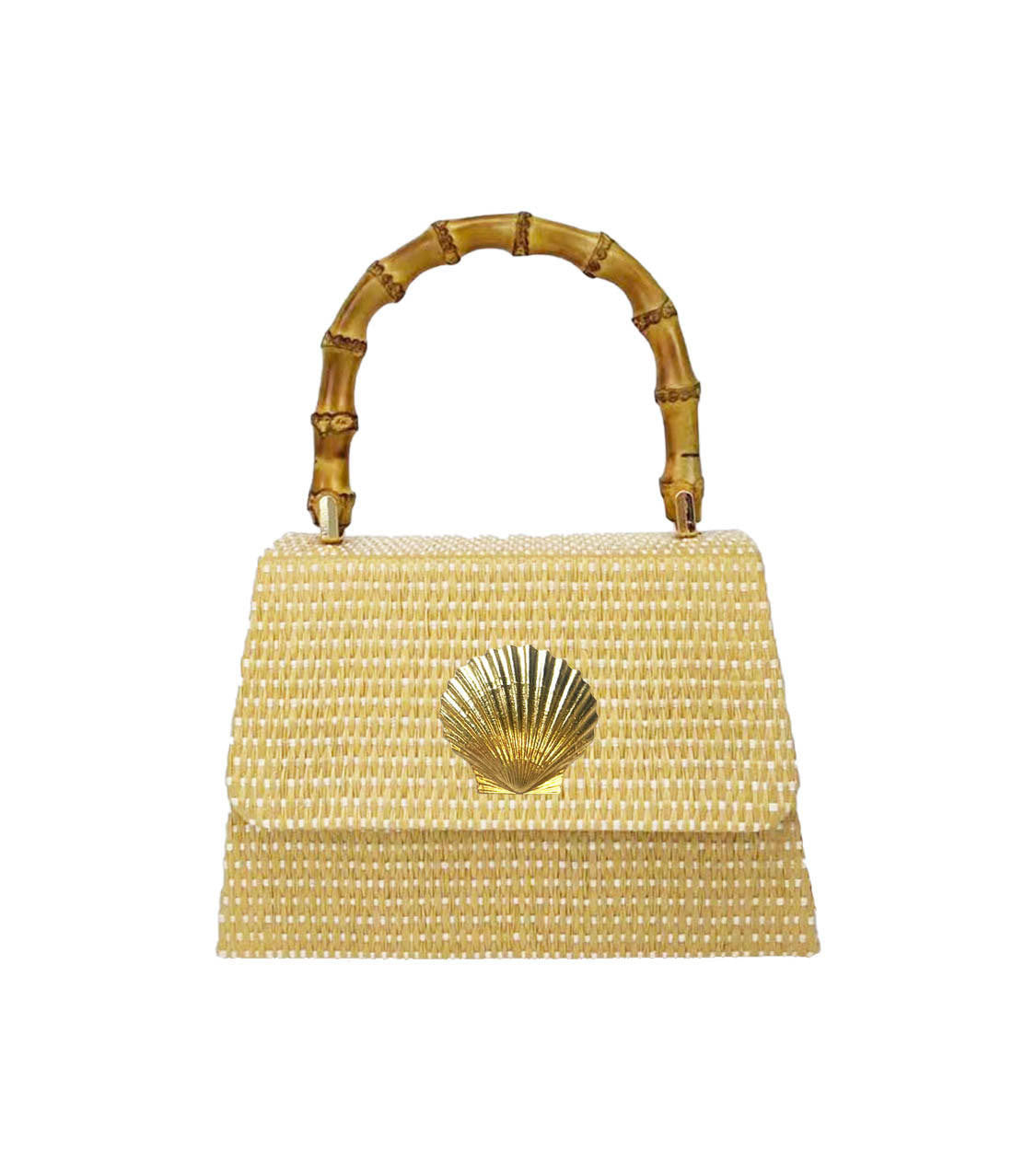 Straw Lulu Bag with Bamboo Handle