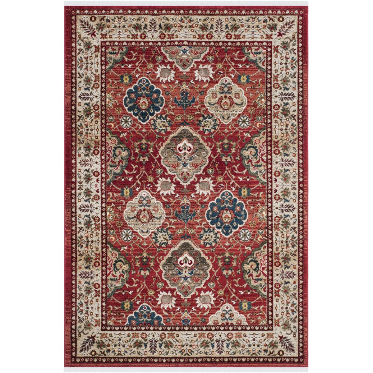 Ariel Rug | Lauren Ralph Lauren - LRL1255 - Red / Beige