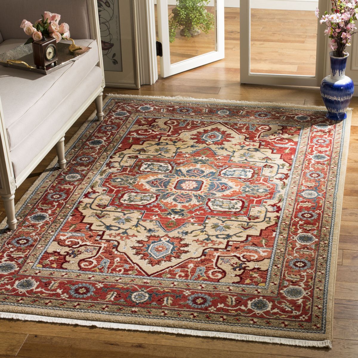 Quentin Rug | Lauren Ralph Lauren - LRL1298 - Red / Beige