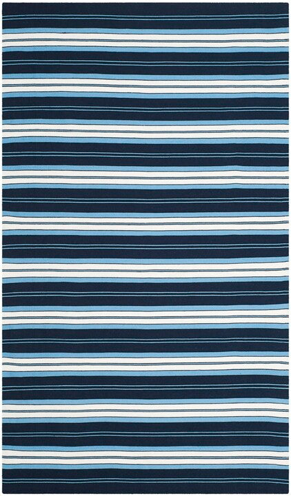 Leopold Stripe Rug | Lauren Ralph Lauren - LRL2462 - Navy