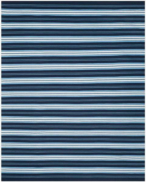 Leopold Stripe Rug | Lauren Ralph Lauren - LRL2462 - Navy