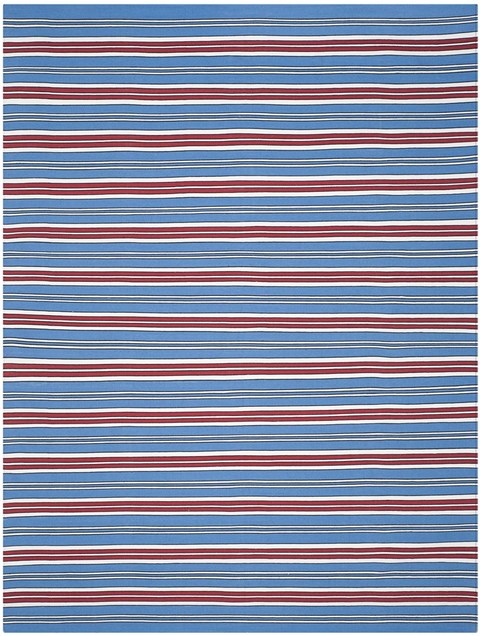 Leopold Stripe Rug | Lauren Ralph Lauren - LRL2462 - Royal Blue