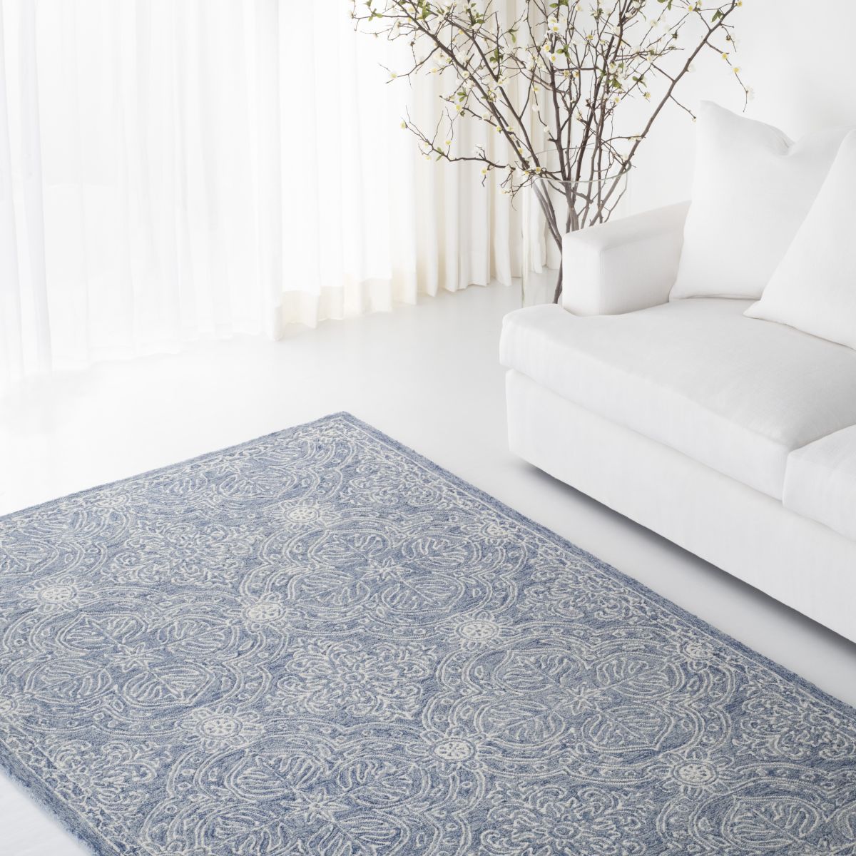 Eleanora Rug | Lauren Ralph Lauren - LRL6503 - Blue / Ivory