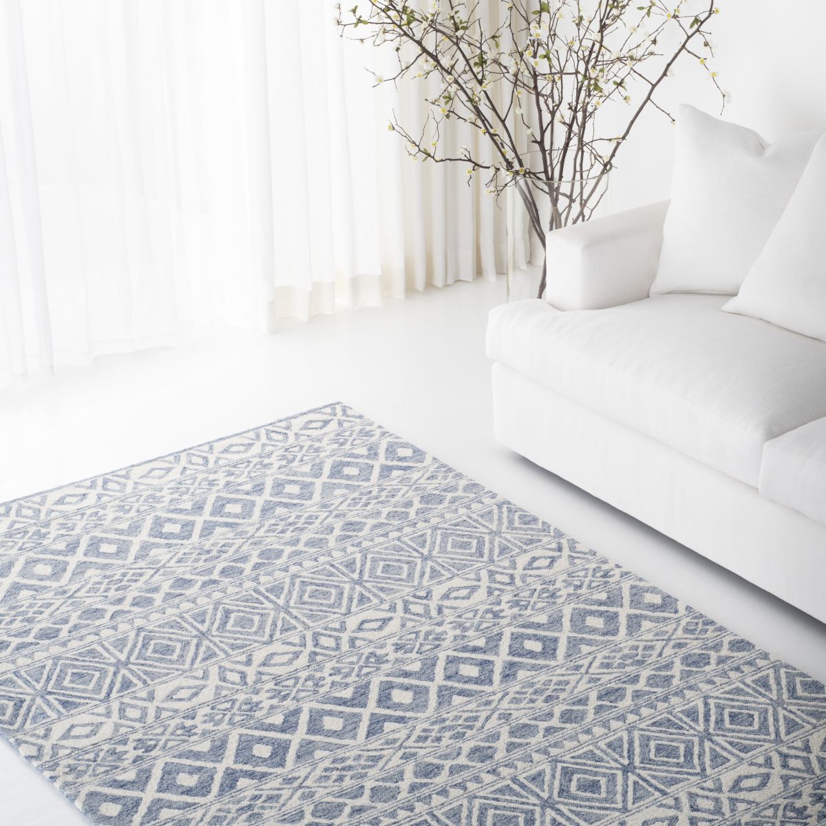 Theresa Rug | Lauren Ralph Lauren - LRL6650 - Ivory / Blue