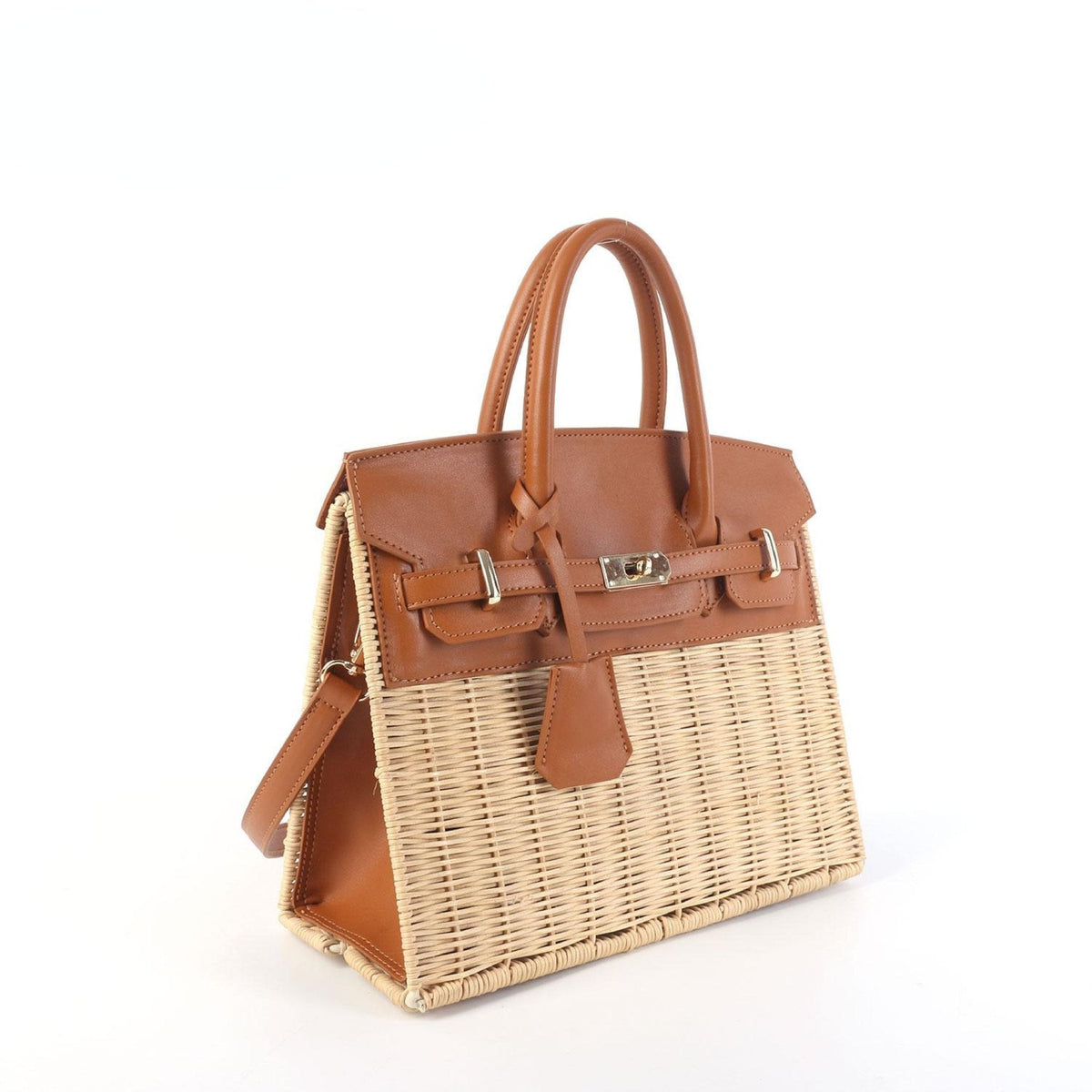 Margo Camel -  Wicker Handbag