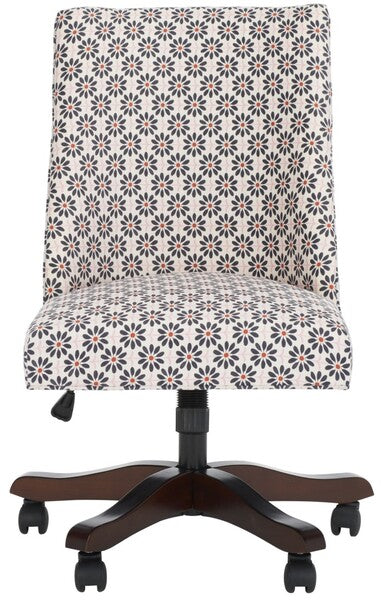 Scarlet Desk Chair | Safavieh - MCR1028 - Black Flower