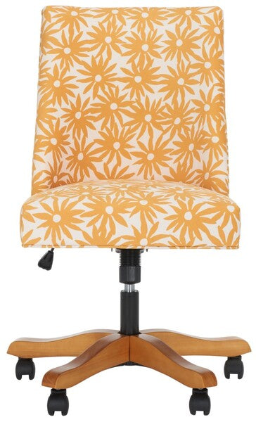 Scarlet Desk Chair | Safavieh - MCR1028 - Yellow Flower