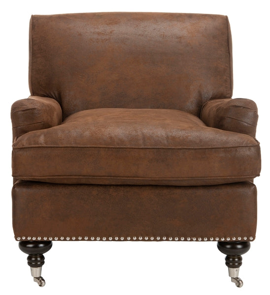 Chloe Club Chair, MCR4571 | Safavieh - Brown