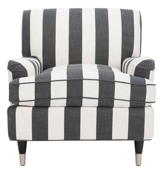 Chloe Club Chair, MCR4571 | Safavieh - Black / White