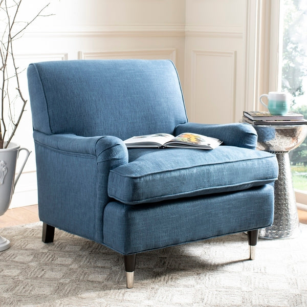 Chloe Club Chair, MCR4571 | Safavieh - Navy