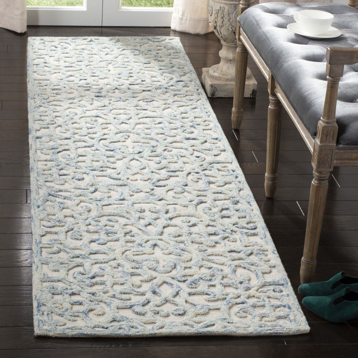 Martha Stewart 3513 Rug | Martha Stewart - MSR3513 - Blue / Ivory 9' X 12'