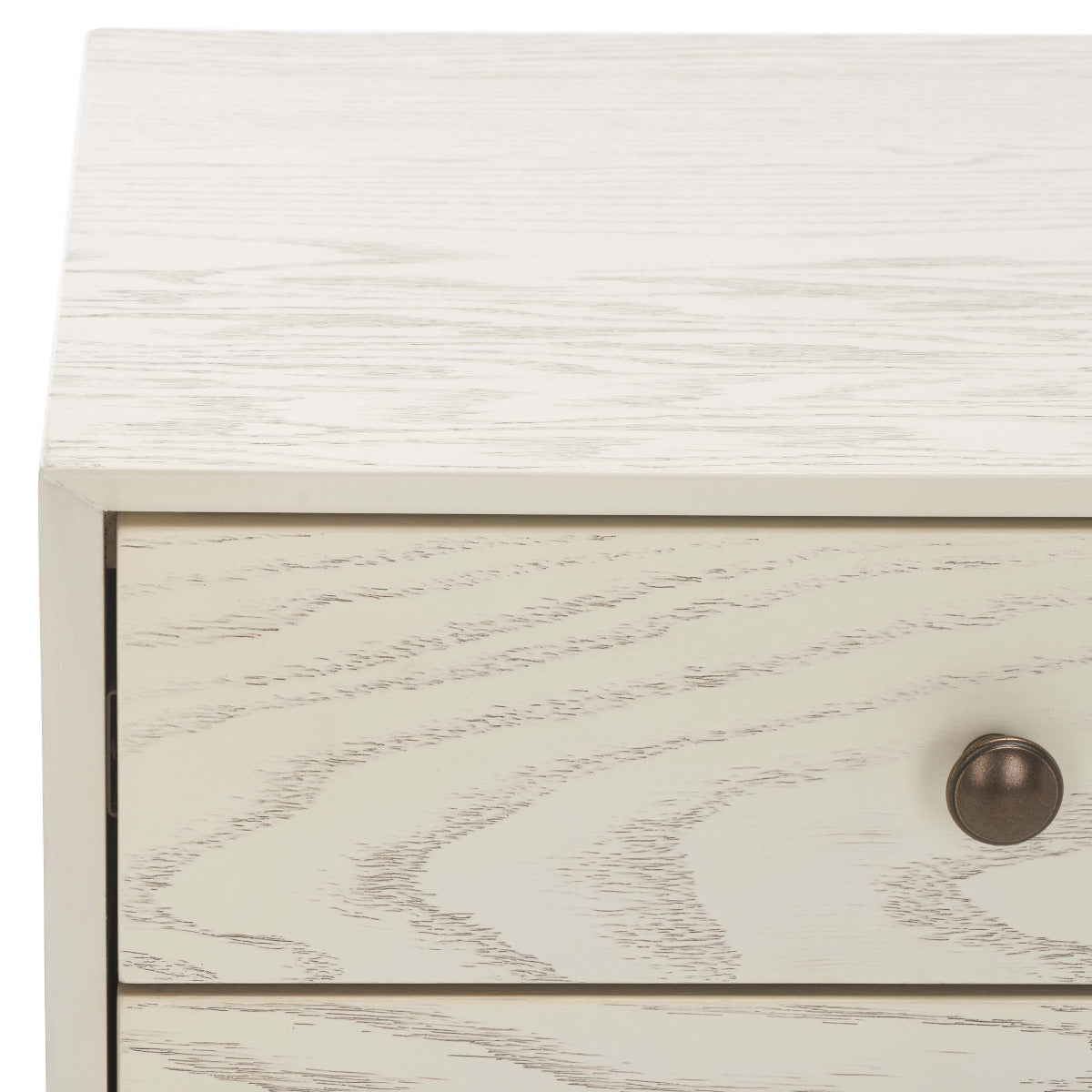 Scully 2 Drawer Nightstand | Safavieh - White Wash /Gold